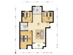 此房房本在手 方便交易 无贷款 集中供暖 保利物业-涿州天伦湾馨园户型图
