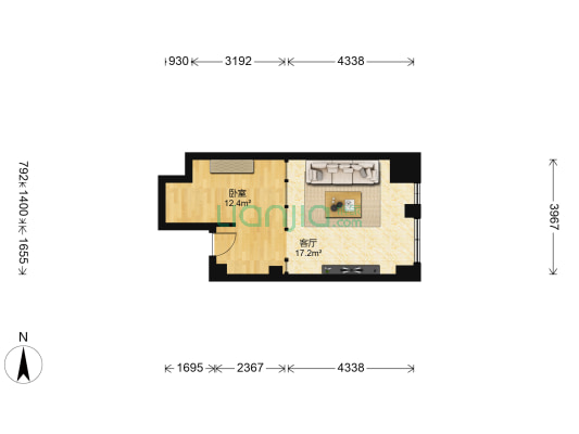 立达大厦 1室1厅0卫 50平方