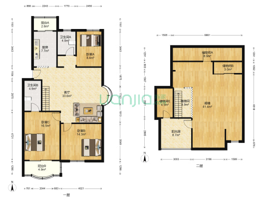 裕华新村 3室1厅2卫 109平方