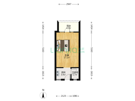 荔馨村南山区 1室0厅1卫 34平方