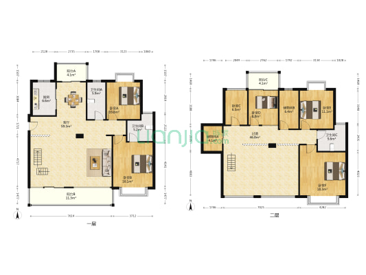 吴越领秀 6室1厅3卫 226平方