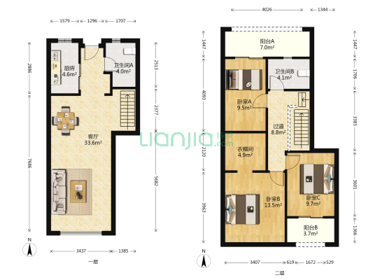 华府国际 3室1厅2卫 103平方