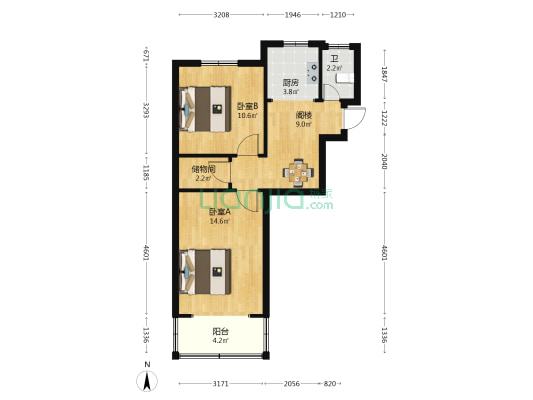 谢巷 2室0厅1卫 56平方
