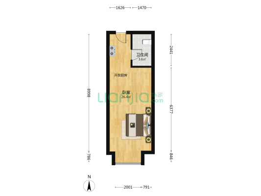 博雅广场 1室0厅1卫 49平方