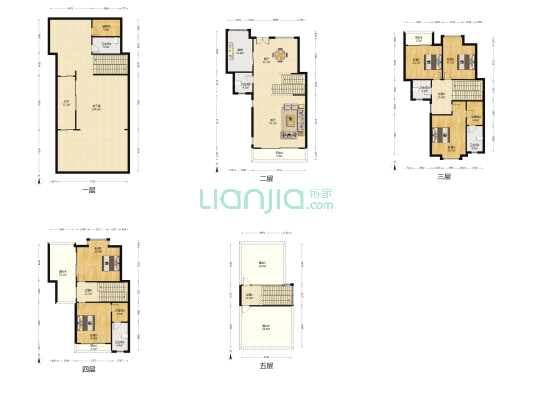 天颐华府 5室2厅5卫 268平方
