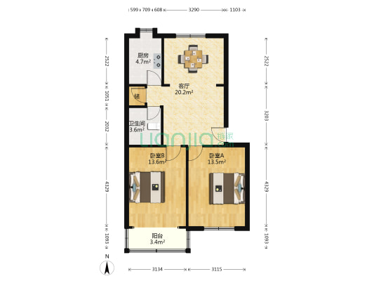 安乐路 2室1厅1卫 72平方