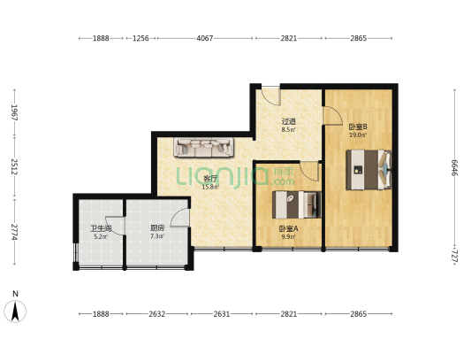 中山东路169号 2室1厅1卫 150平方