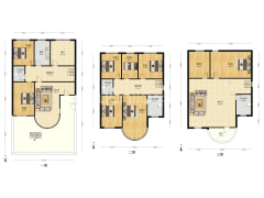 房本满五，双拼别墅，边户，纯南大院子-涿州兴泰花园户型图