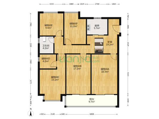 万象汇花园 1室0厅1卫 146平方