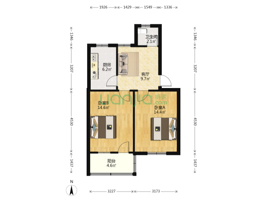 东吴大道 2室1厅1卫 62平方