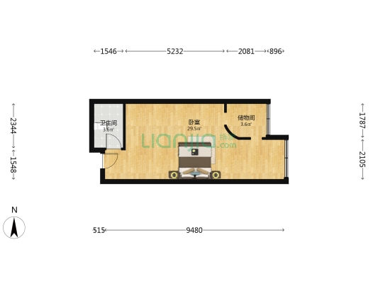 未来石 1室0厅1卫 48平方