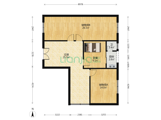 勒流单家光大社区 1室0厅1卫 415平方