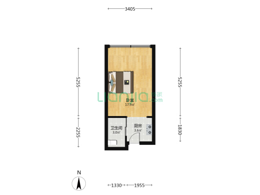 航城山海荟 1室0厅1卫 40平方