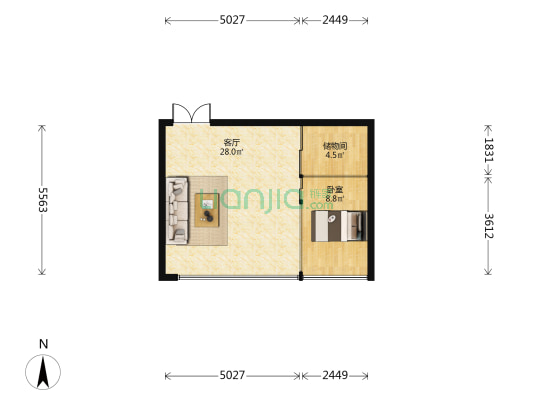 A世界电脑商城 1室1厅0卫 70平方