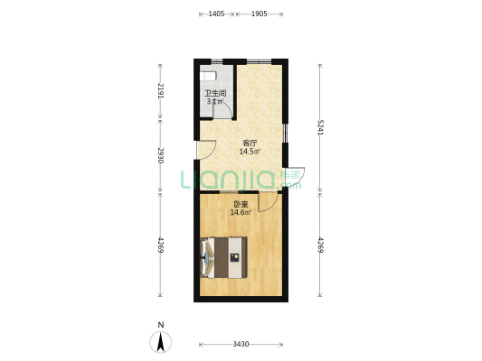 琴湖新村二区 1室1厅1卫 63平方