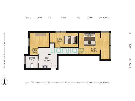 后营弄 3室0厅1卫 56平方