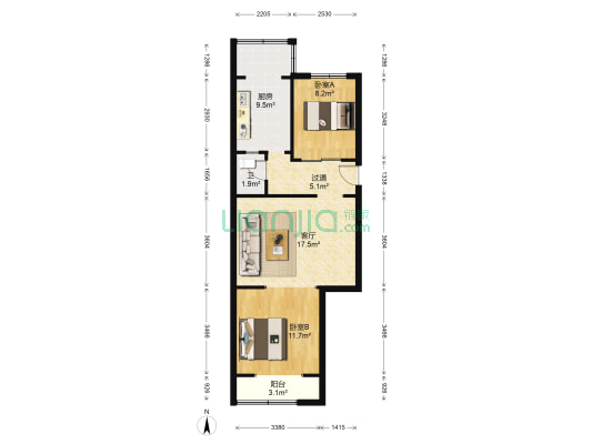祥丰里小区 2室1厅1卫 75平方
