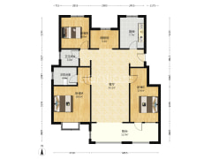 中冶未来城 3室1厅 南 北-涿州中冶未来城户型图