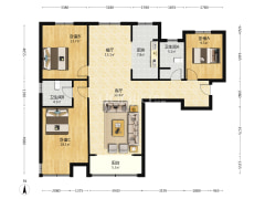 金品时代 3室2厅 南 北-涿州金品时代户型图
