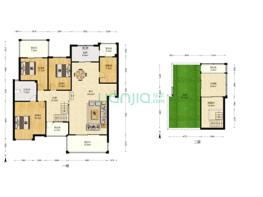 万兴魅力城南区 3室1厅1卫 155平方
