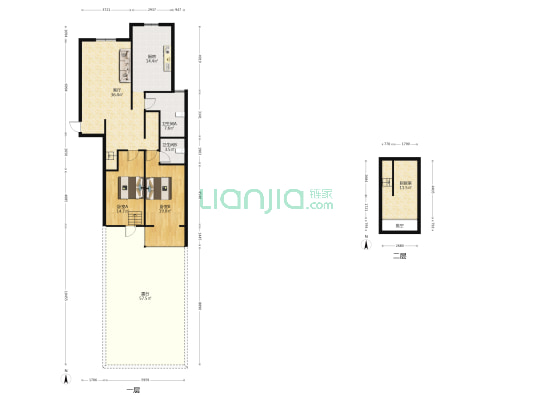 中央公园A区 2室2厅2卫 133平方