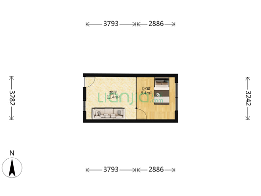 先烈东横路7号大院 1室1厅0卫 35平方