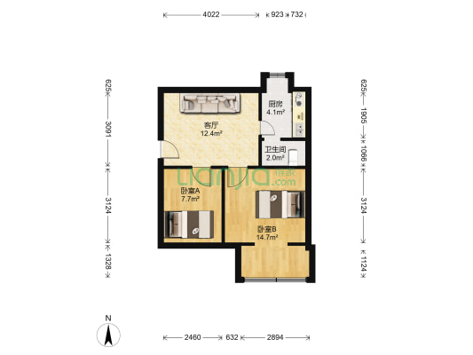 华一村 2室1厅1卫 50平方