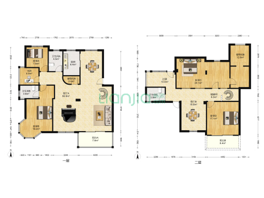 金宇彩虹嘉都 5室2厅3卫 223平方