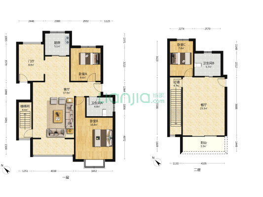 静水苑一期 3室2厅2卫 148平方
