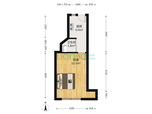 景华新村 1室0厅1卫 29平方