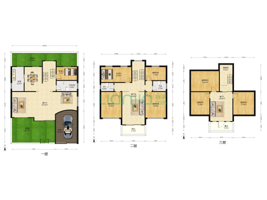世福二园 2室3厅3卫 227平方