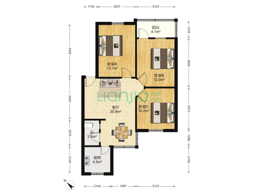 双凤支路15号 3室1厅1卫 82平方