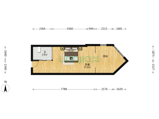 宁穿路191号 1室0厅1卫 51平方