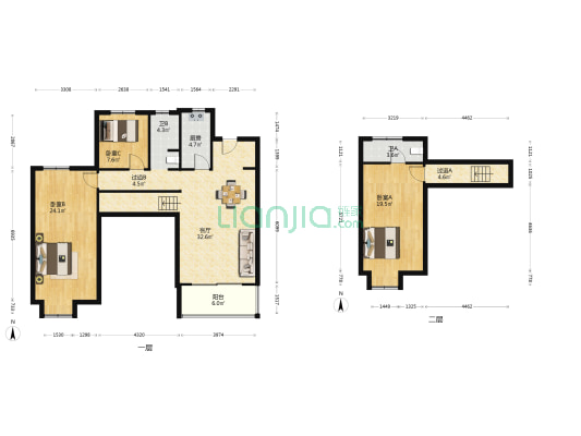金辉优步花园 3室1厅2卫 119平方
