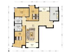 涿州开发区御景园精装南北三居室明厨明卫带车位-涿州君临天下御景园户型图