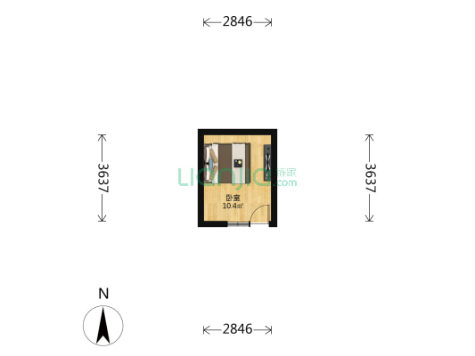 西枪厂胡同 1室0厅0卫 14平方