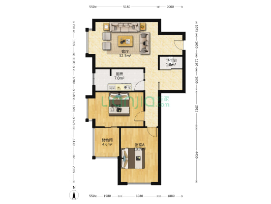 平阳景苑 2室1厅1卫 161平方