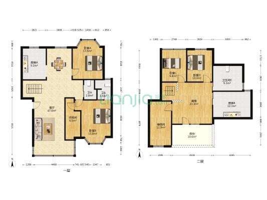 甲旺人家 4室1厅3卫 187平方