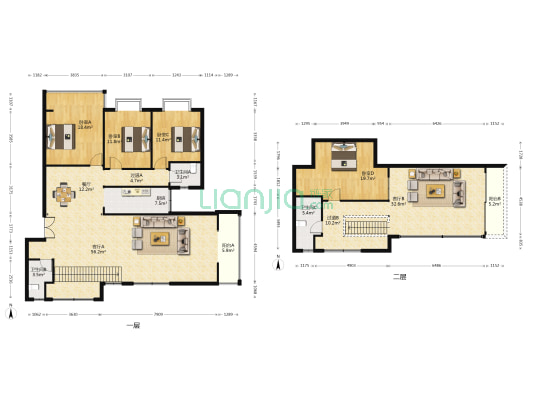 亚洲豪苑南区 4室3厅3卫 206平方