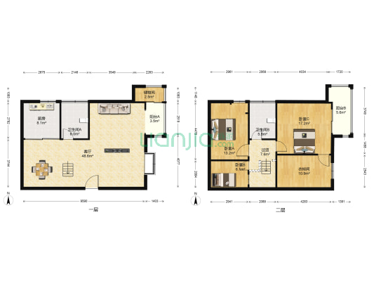 兴隆誉峰 3室1厅2卫 114平方