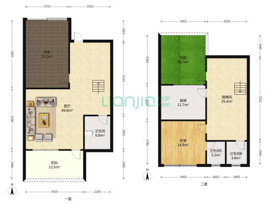 龙湖华庭 1室1厅3卫 322平方