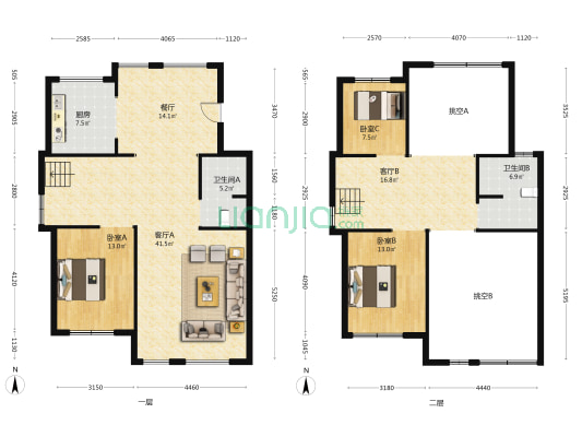 紫鼎御苑 3室3厅2卫 151平方
