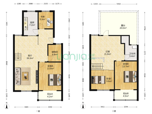 经纬城市花园小区 4室1厅1卫 166平方