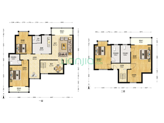 麓枫和苑 4室2厅4卫 208平方