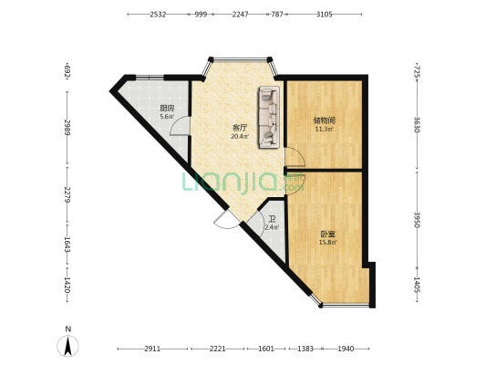 龙祥苑(龙泉驿) 1室1厅1卫 66平方