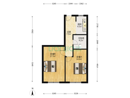 石化一村 2室0厅1卫 66平方