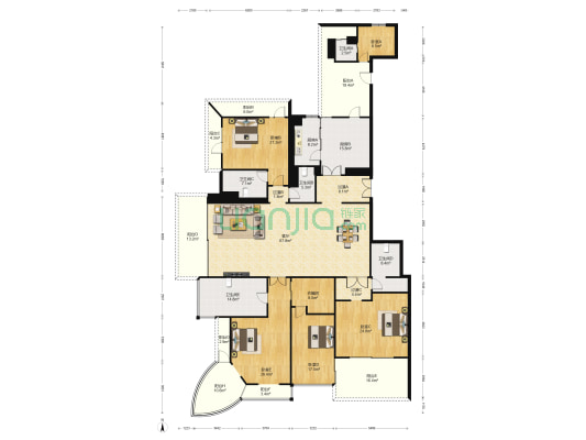 爱群荟景湾 5室1厅5卫 371平方
