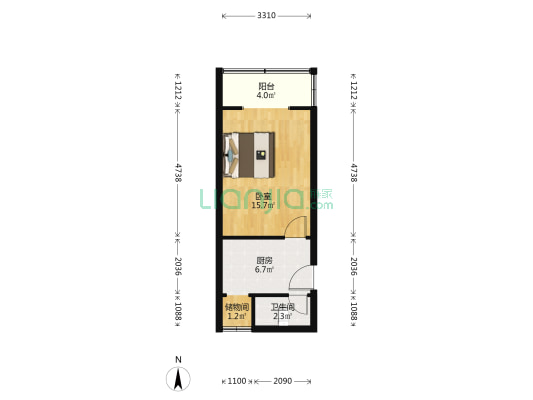 择仁里 1室0厅1卫 37平方