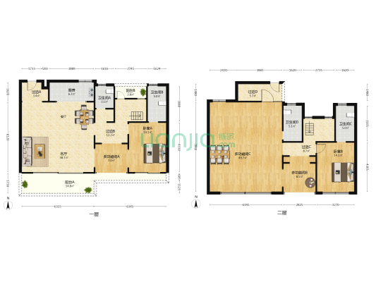 安宁万达中央公园 5室1厅4卫 205平方