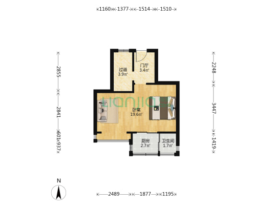 琴台路157号 1室0厅1卫 40平方